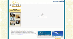 Desktop Screenshot of gesturehotels.com